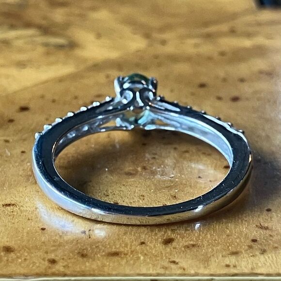 Genuine Green Apatite Sterling Silver Ring Size 6 - Picture 4 of 8